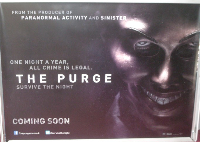 PURGE, THE: UK Quad Film Poster PURGE, THE: UK Quad Film Poster