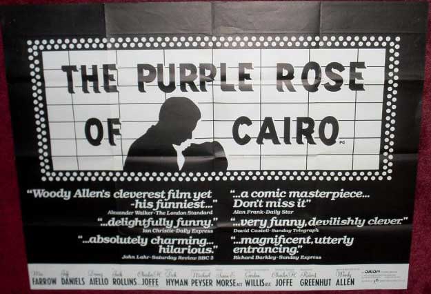 PURPLE ROSE OF CAIRO, THE: UK Quad Film Poster PURPLE ROSE OF CAIRO, THE: UK Quad Film Poster