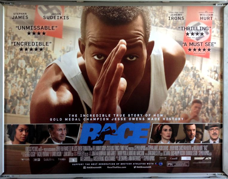 Cinema Poster: RACE 2016 (Quad) Jeremy Irons William Hurt Jason Sudeikis Cinema Poster: RACE 2016 (Quad) Jeremy Irons William Hurt Jason Sudeikis