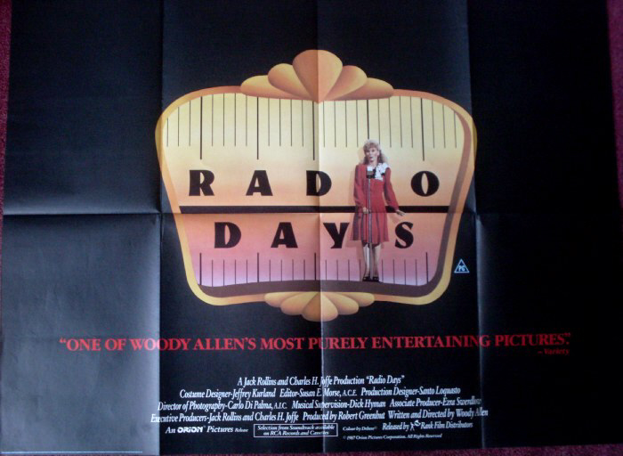 RADIO DAYS: UK Quad Film Poster RADIO DAYS: UK Quad Film Poster