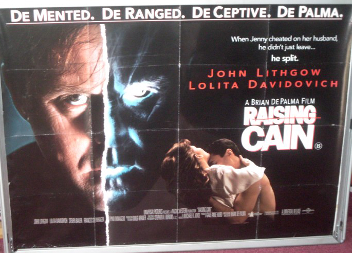 RAISING CAIN: UK Quad Film Poster RAISING CAIN: UK Quad Film Poster