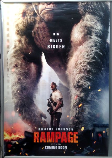 Cinema Poster: RAMPAGE 2018 (Advance One Sheet) Dwayne Johnson Naomie Harris