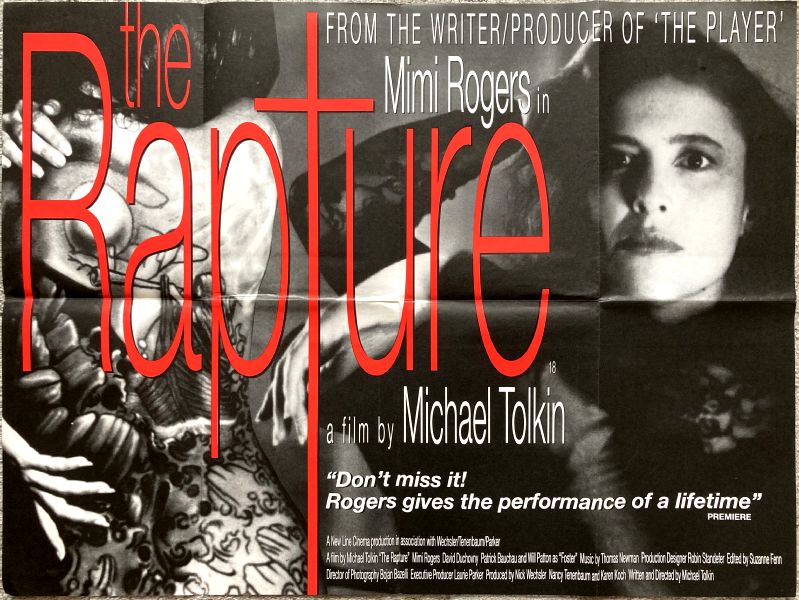 Cinema Poster: RAPTURE, THE 1991 (Quad) Mimi Rogers David Duchovny
