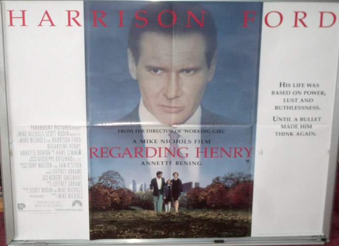 REGARDING HENRY: Main UK Quad Film Poster REGARDING HENRY: Main UK Quad Film Poster