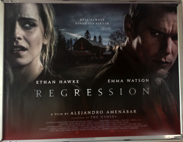 Cinema Poster: REGRESSION 2015 (Quad) Emma Watson Ethan Hawke David Thewlis