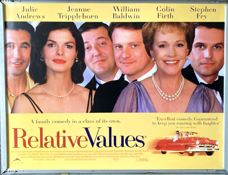 Cinema Poster: RELATIVE VALUES 2000 (Quad) Julie Andrews William Baldwin Colin Firth Cinema Poster: RELATIVE VALUES 2000 (Quad) Julie Andrews William Baldwin Colin Firth