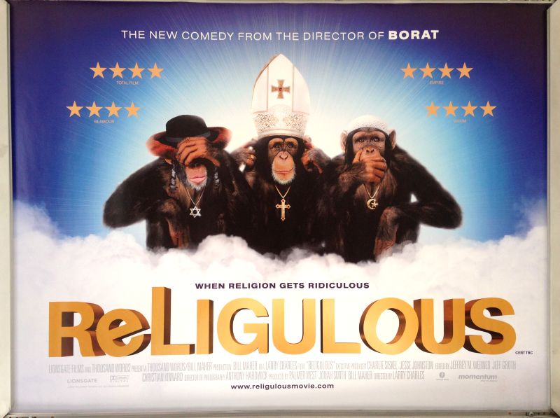 Cinema Poster: RELIGULOUS 2009 (Quad) Bill Maher Tal Bachman Jonathan Boulden 