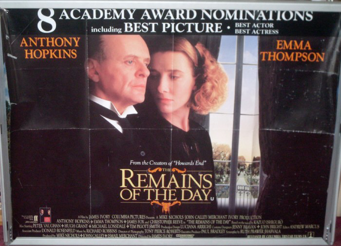 REMAINS OF THE DAY, THE: UK Quad Film Poster REMAINS OF THE DAY, THE: UK Quad Film Poster