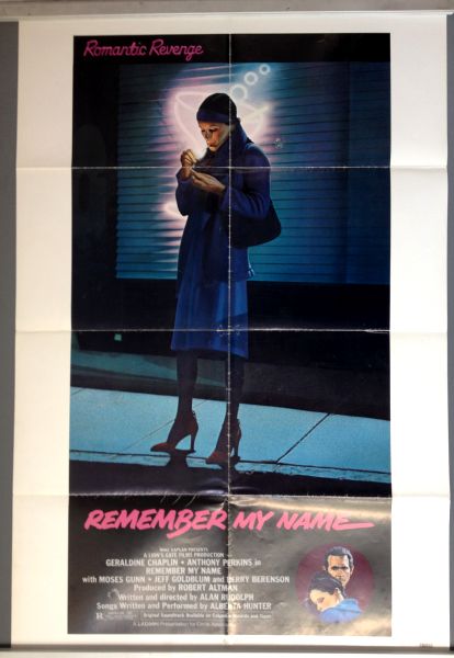 Cinema Poster: REMEMBER MY NAME 1978 (US One Sheet) Geraldine Chaplin Anthony Perkins Cinema Poster: REMEMBER MY NAME 1978 (US One Sheet) Geraldine Chaplin Anthony Perkins