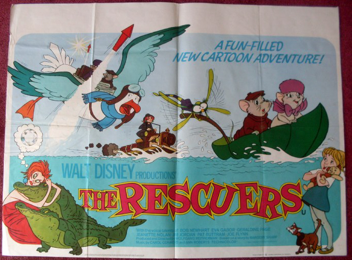 RESCUERS, THE: Version 2 UK Quad Film Poster RESCUERS, THE: Version 2 UK Quad Film Poster