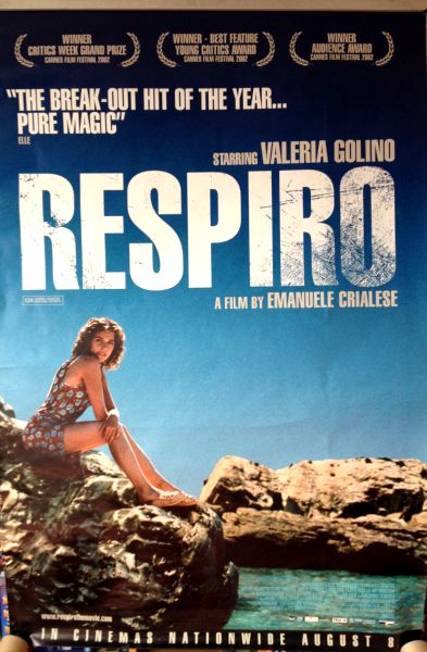 Cinema Poster: RESPIRO 2002 (Bus Shelter/Adshell) Valeria Golino Vincenzo Amato Cinema Poster: RESPIRO 2002 (Bus Shelter/Adshell) Valeria Golino Vincenzo Amato