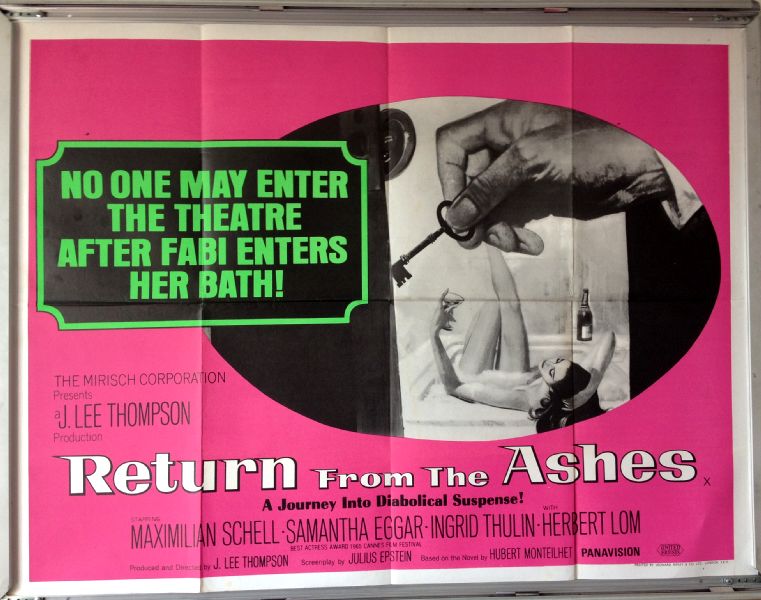 Cinema Poster: RETURN FROM THE ASHES 1966 (Quad) Maximilian Schell Cinema Poster: RETURN FROM THE ASHES 1966 (Quad) Maximilian Schell