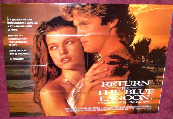 RETURN TO THE BLUE LAGOON: UK Quad Film Poster RETURN TO THE BLUE LAGOON: UK Quad Film Poster