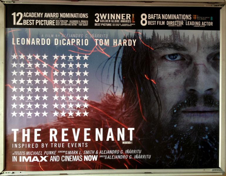 Cinema Poster: REVENANT, THE 2016 (Review Quad) Leonardo DiCaprio Tom Hardy