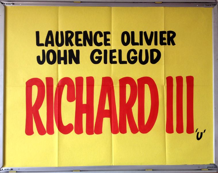 Cinema Poster: RICHARD III 1955 (Title Quad) Laurence Olivier Cedric Hardwicke Cinema Poster: RICHARD III 1955 (Title Quad) Laurence Olivier Cedric Hardwicke