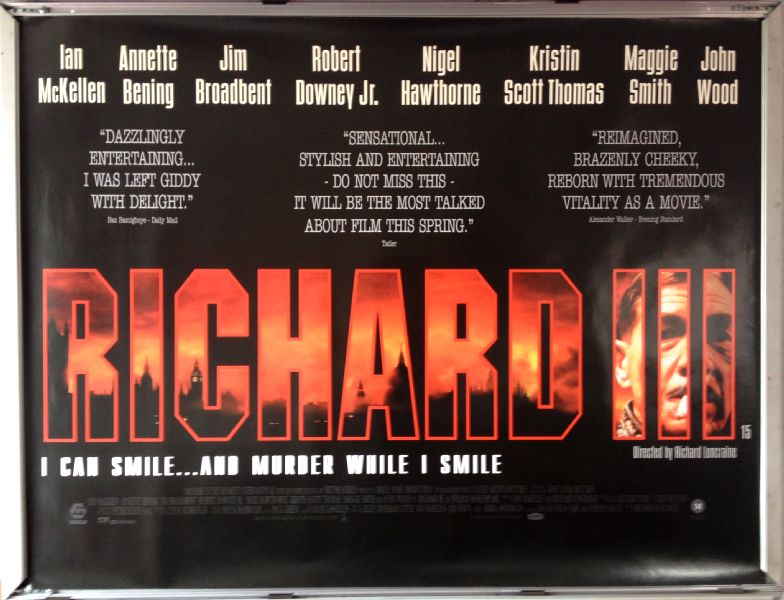 RICHARD III: Main UK Quad Film Poster RICHARD III: Main UK Quad Film Poster