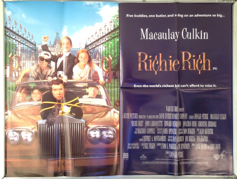 Cinema Poster: RICHIE RICH 1995 (Quad) Macaulay Culkin Edward Herrmann Cinema Poster: RICHIE RICH 1995 (Quad) Macaulay Culkin Edward Herrmann