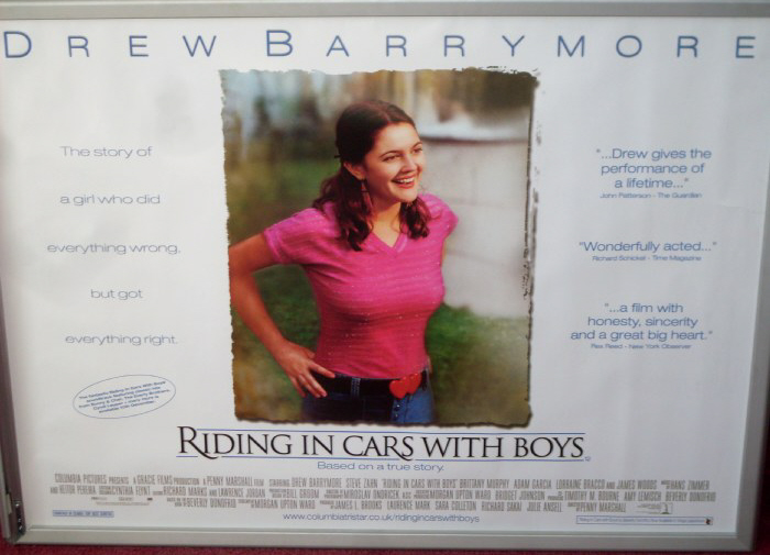 RIDING IN CARS WITH BOYS: UK Quad Film Poster RIDING IN CARS WITH BOYS: UK Quad Film Poster