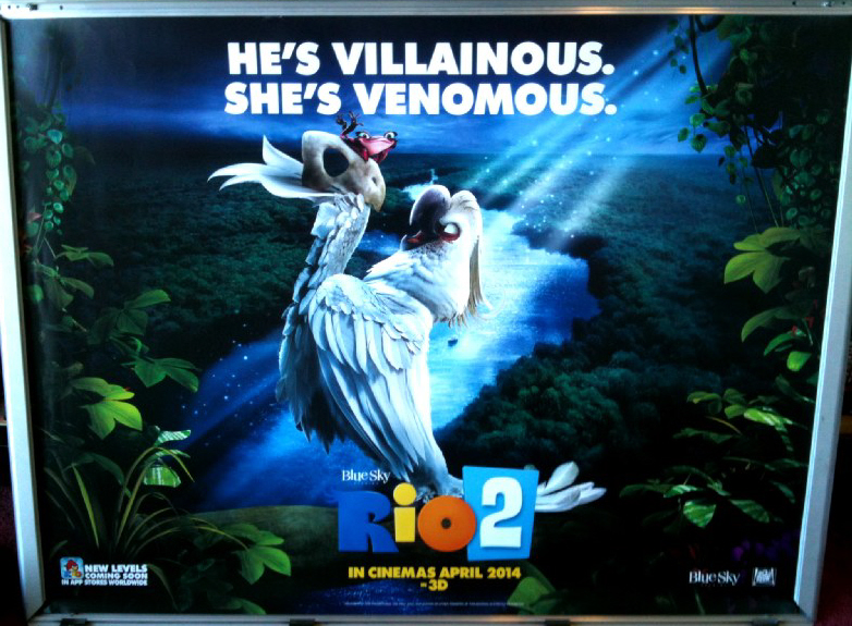 Cinema Poster: RIO 2 2014 (Venomous Quad) Anne Hathaway Leslie Mann Cinema Poster: RIO 2 2014 (Venomous Quad) Anne Hathaway Leslie Mann