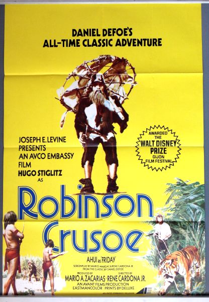 Cinema Poster: ROBINSON CRUSOE 1970 (One Sheet) Hugo Stiglitz Ahui Camacho