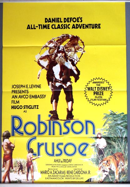 Cinema Poster: ROBINSON CRUSOE 1970 (One Sheet) Hugo Stiglitz Ahui Camacho Cinema Poster: ROBINSON CRUSOE 1970 (One Sheet) Hugo Stiglitz Ahui Camacho