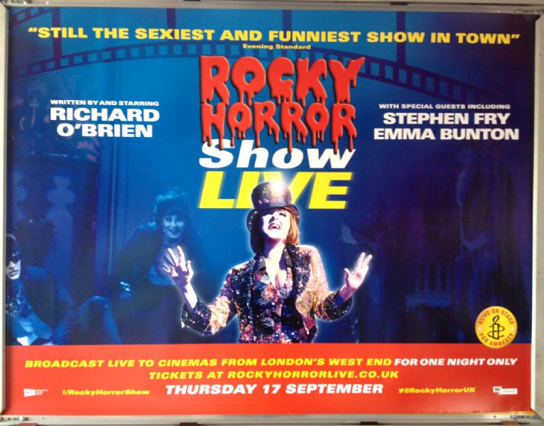 ROCKY HORROR SHOW LIVE: 17th Spetember 2015 Quad Film Poster