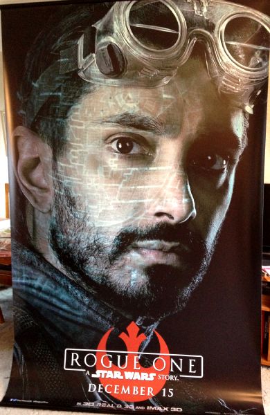 Cinema Banner: ROGUE ONE A STAR WARS STORY 2016 (Bodhi Rook) Riz Ahmed Felicity Jones Cinema Banner: ROGUE ONE A STAR WARS STORY 2016 (Bodhi Rook) Riz Ahmed Felicity Jones
