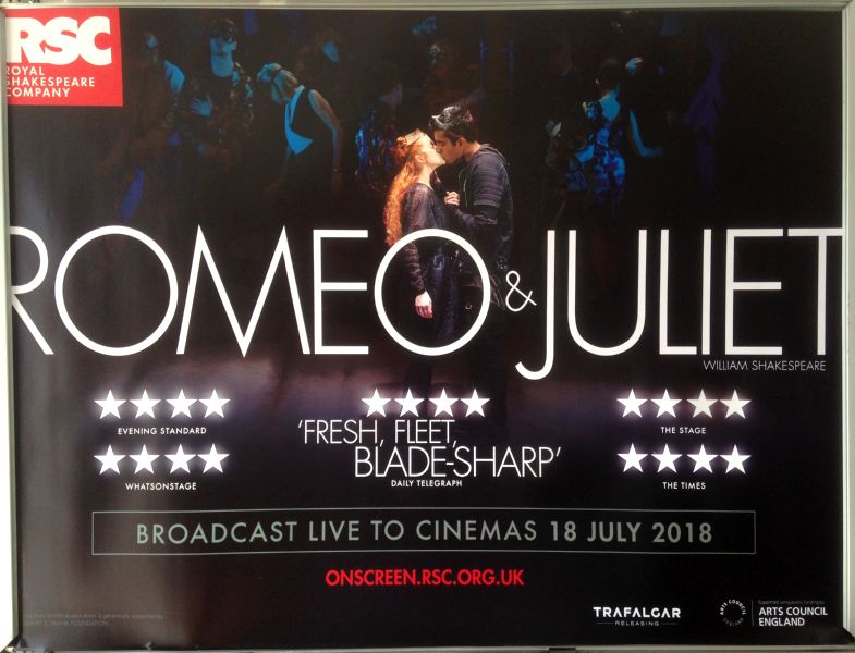 Cinema Poster: ROMEO & JULIET 2018 (Beamback Quad) RSC July 18th 2018 Cinema Poster: ROMEO & JULIET 2018 (Beamback Quad) RSC July 18th 2018