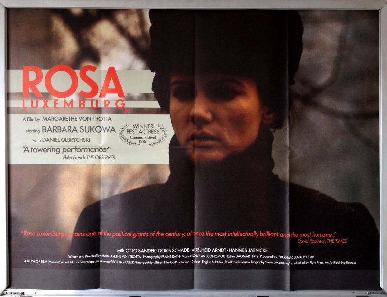 Cinema Poster: ROSA LUXEMBURG 1986 (Quad) Barbara Sukowa Daniel Olbrychski Cinema Poster: ROSA LUXEMBURG 1986 (Quad) Barbara Sukowa Daniel Olbrychski