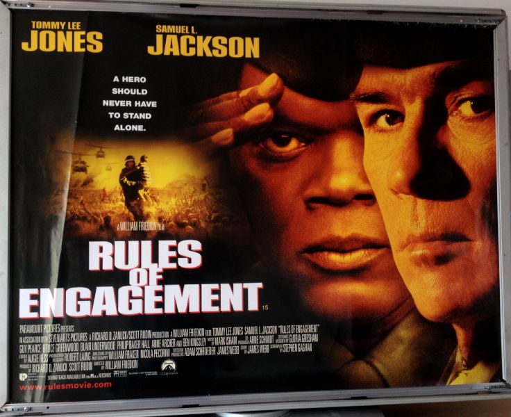 Cinema Poster: RULES OF ENGAGEMENT 2000 (Quad) Tommy Lee Jones Samuel L. Jackson Cinema Poster: RULES OF ENGAGEMENT 2000 (Quad) Tommy Lee Jones Samuel L. Jackson