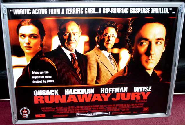 RUNAWAY JURY: Main UK Quad Film Poster RUNAWAY JURY: Main UK Quad Film Poster