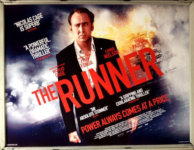 Cinema Poster: RUNNER, THE 2016 (Quad) Nicolas Cage Sarah Paulson Peter Fonda