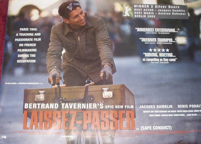 LAISSEZ-PASSER: Main UK Quad Film Poster