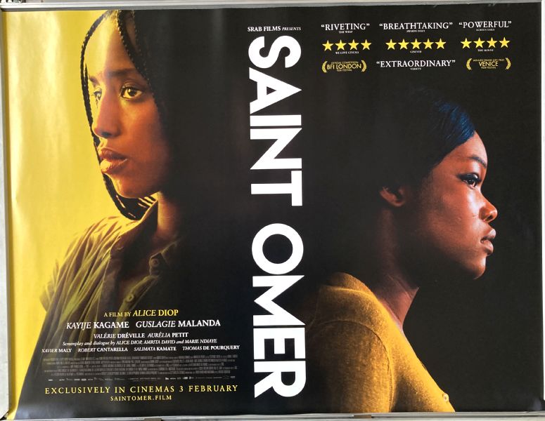  Cinema Poster: SAINT OMER 2023 (Quad) Alice Diop Kayije Kagame Guslagie Malanda