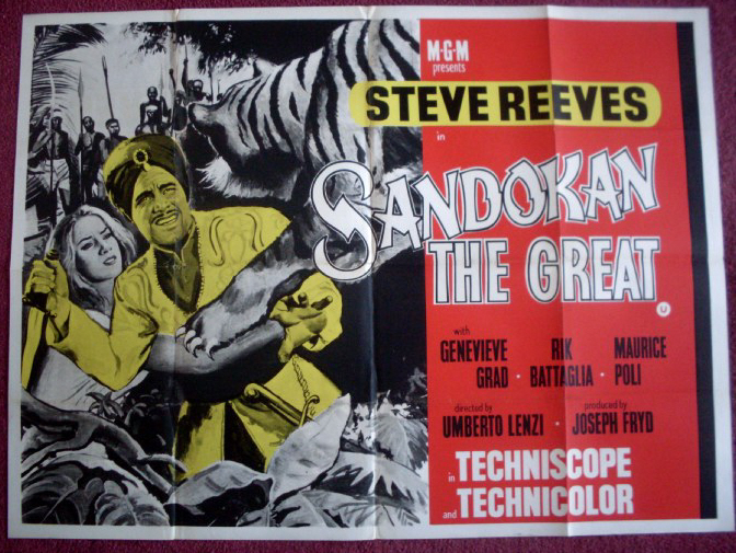 SANDOKAN THE GREAT: UK Quad Film Poster SANDOKAN THE GREAT: UK Quad Film Poster