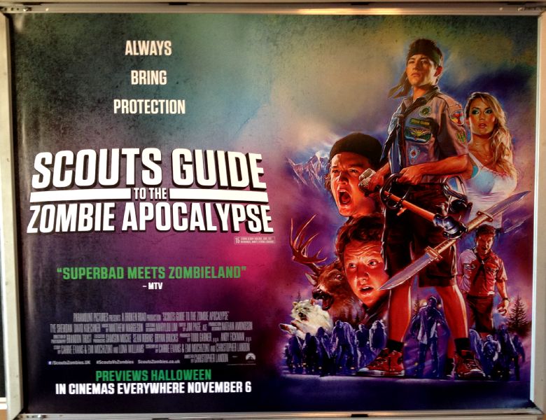Cinema Poster: SCOUTS GUIDE TO THE ZOMBIE APOCALYPSE 2015 (Main Quad) Tye Sheridan