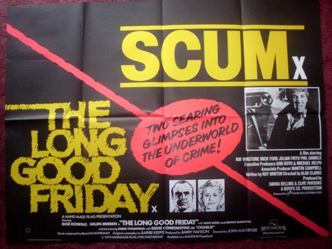 SCUM/LONG GOOD FRIDAY: Double Bill Quad Film Poster SCUM/LONG GOOD FRIDAY: Double Bill Quad Film Poster