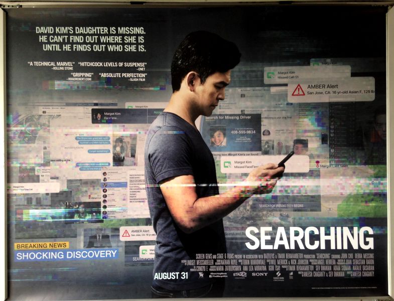 Cinema Poster: SEARCHING 2018 (Quad) John Cho Debra Messing Joseph Lee