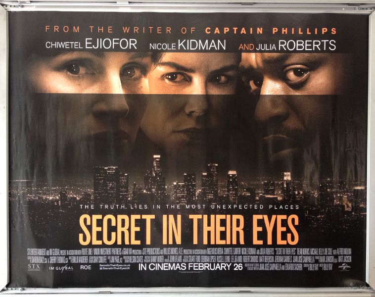 Cinema Poster: SECRET IN THEIR EYES 2016 (Quad) Chiwetel Ejiofor Nicole Kidman