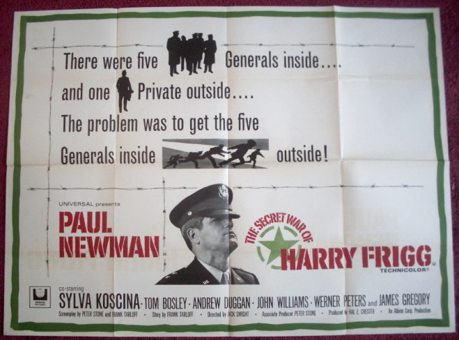 SECRET WAR OF HARRY FRIGG, THE: UK Quad Film Poster SECRET WAR OF HARRY FRIGG, THE: UK Quad Film Poster