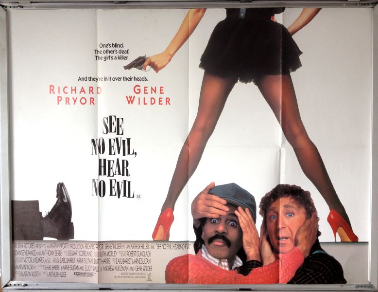 Cinema Poster: SEE NO EVIL HEAR NO EVIL 1989 (Quad) Richard Pryor Gene Wilder