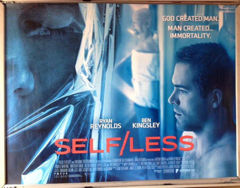 Cinema Poster: SELF/LESS SELFLESS 2015 ('Lying Down' Quad) Ryan Reynolds Ben Kingsley