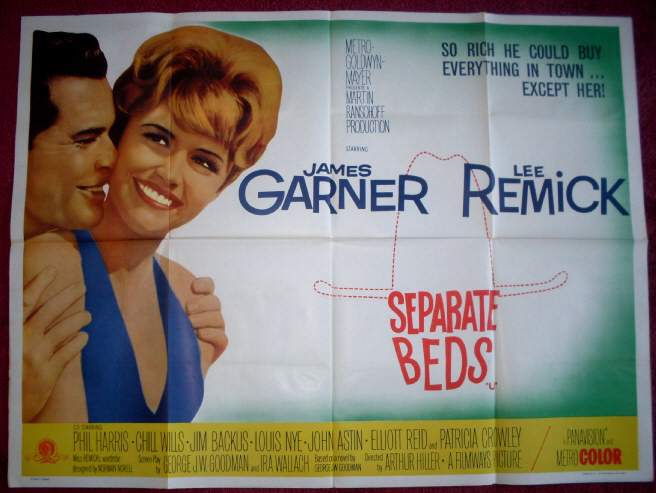 SEPARATE BEDS: UK Quad Film Poster SEPARATE BEDS: UK Quad Film Poster