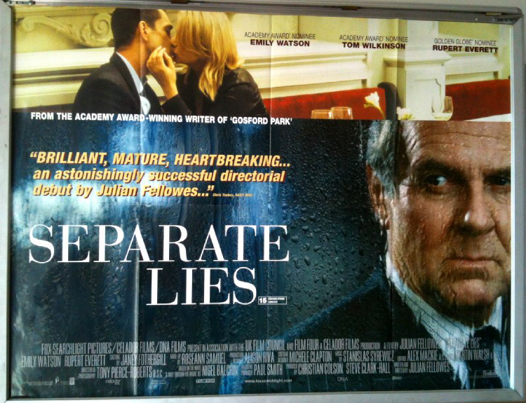 Cinema Poster: SEPARATE LIES 2005 (QUAD) Tom Wilkinson Hermione Norris