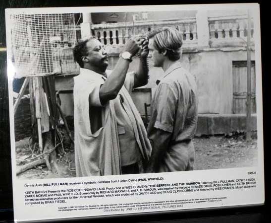 SERPENT AND THE RAINBOW, THE: Publicity Still Bill Pullman and Paul Winfield SERPENT AND THE RAINBOW, THE: Publicity Still Bill Pullman and Paul Winfield