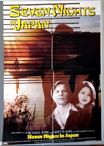 Cinema Poster: SEVEN NIGHTS IN JAPAN 1976 (One Sheet) Michael York Hidemi Aoki Cinema Poster: SEVEN NIGHTS IN JAPAN 1976 (One Sheet) Michael York Hidemi Aoki