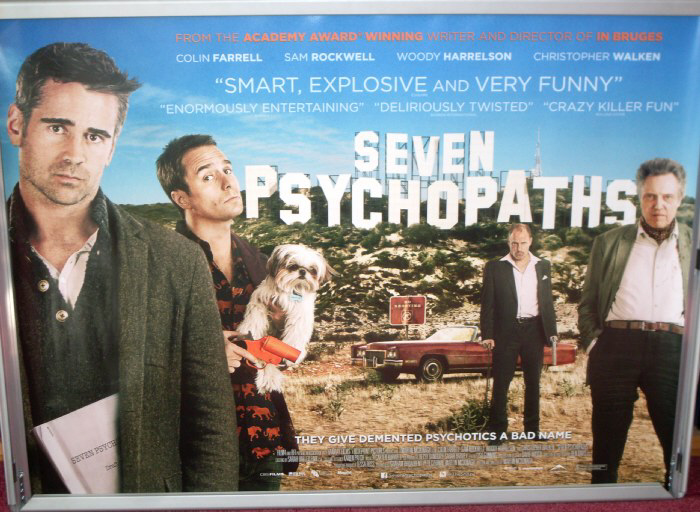 SEVEN PSYCHOPATHS: UK Quad Film Poster SEVEN PSYCHOPATHS: UK Quad Film Poster