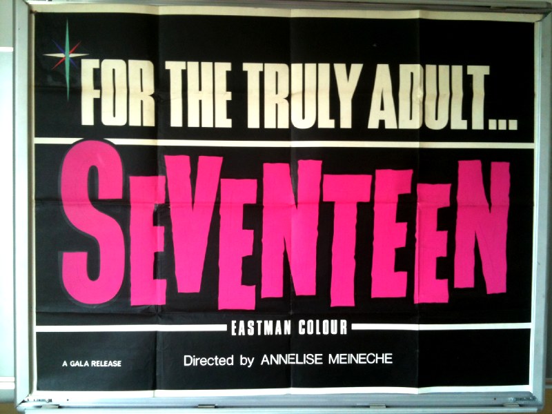 Cinema Poster: SEVENTEEN 1965 (QUAD) Ole Sltoft Ghita Nrby Emil Christensen