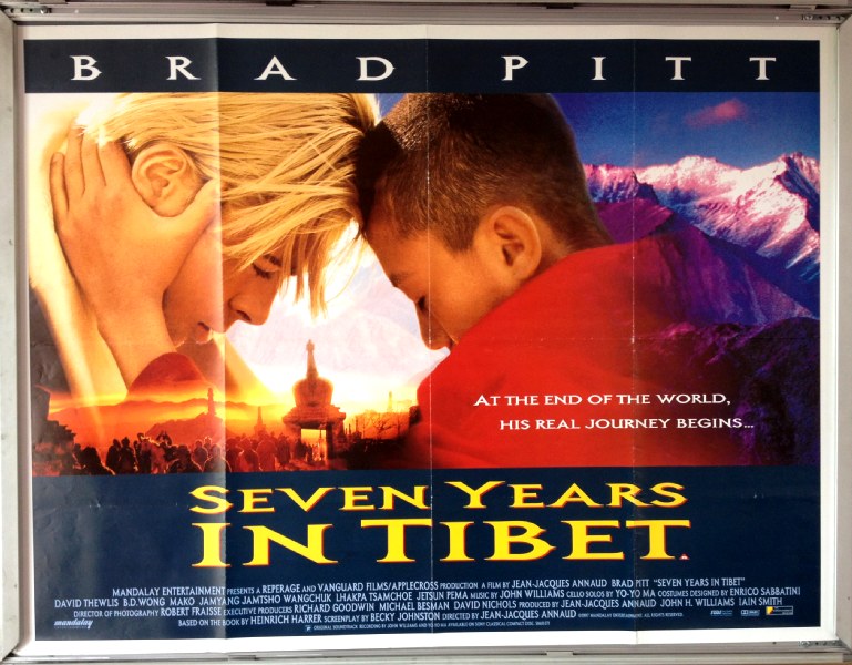 Cinema Poster: SEVEN YEARS IN TIBET 1997 (Main Quad) Brad Pitt David Thewlis