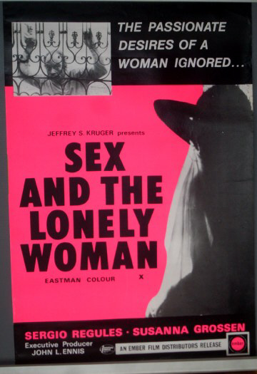 SEX AND THE LONELY WOMAN: Double Crown Film Poster SEX AND THE LONELY WOMAN: Double Crown Film Poster